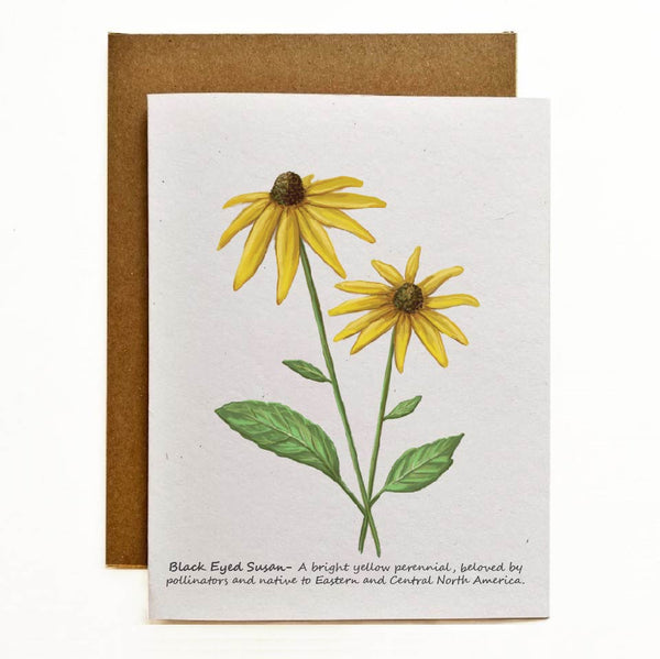 Black Eyed Susan Eco-Friendly Greeting Card