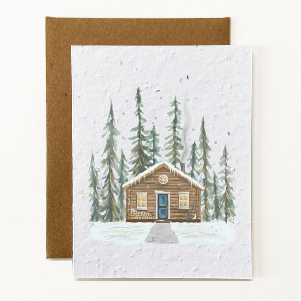 Cabin In the Pines Eco-Friendly Greeting Card