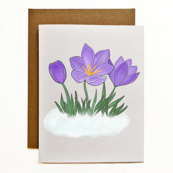 Crocus Eco-Friendly Greeting Card