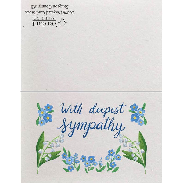 Deepest Sympathy Folding Eco-Friendly Bouquet Card