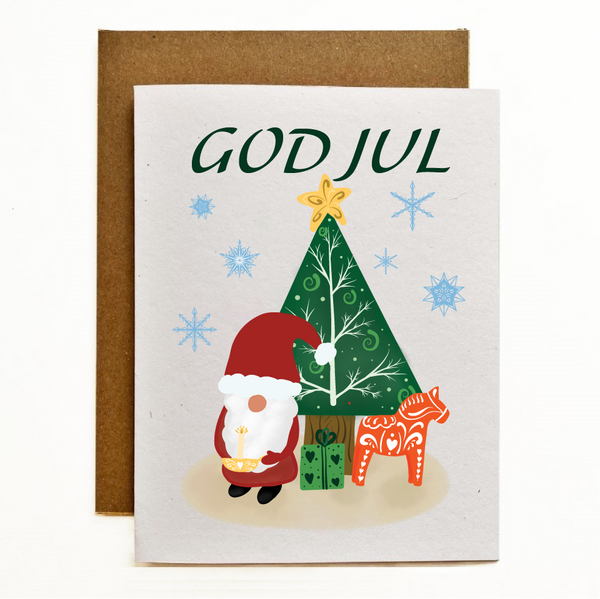 God Jul Eco-Friendly Greeting Card