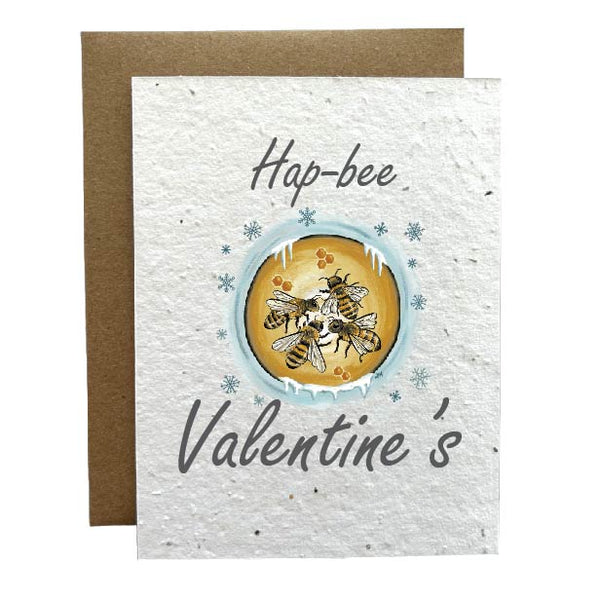 Hap-bee Valentine's Eco-Friendly Greeting Card