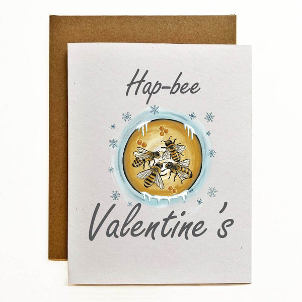 Hap-bee Valentine's Eco-Friendly Greeting Card