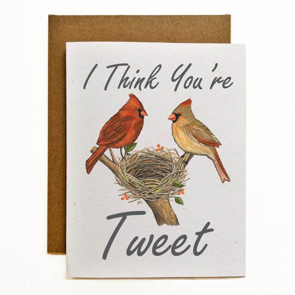 I Think You're Tweet Eco-Friendly Greeting Card