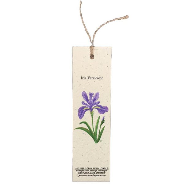 Iris Versicolor - Bookmark on Plantable or Recycled Paper