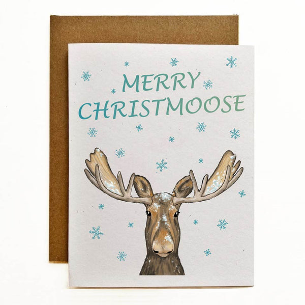 Merry Christmoose Eco-Friendly Greeting Card