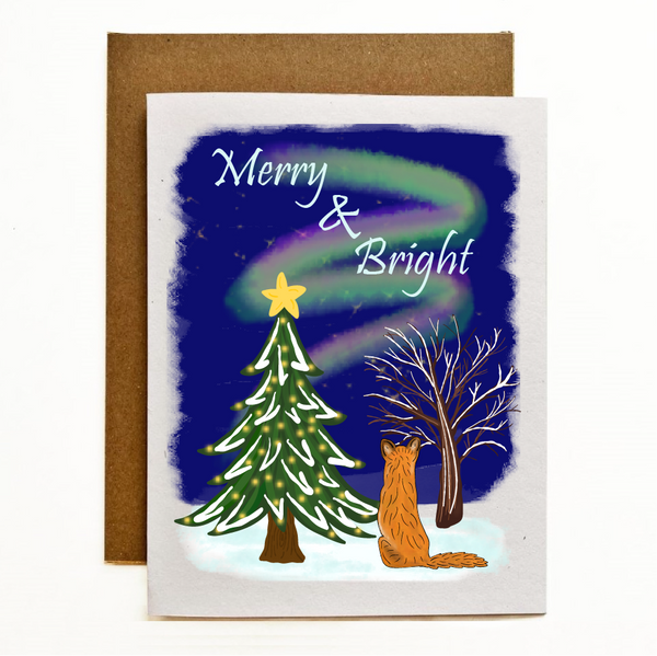 Merry and Bright Eco-Friendly Greeting Card