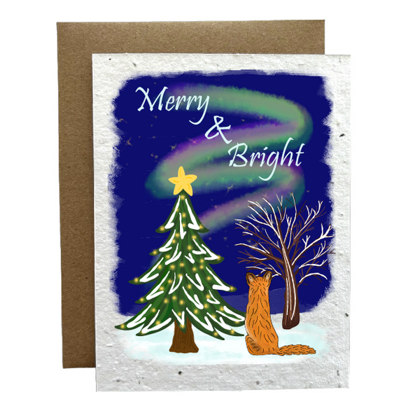 Merry and Bright Eco-Friendly Greeting Card