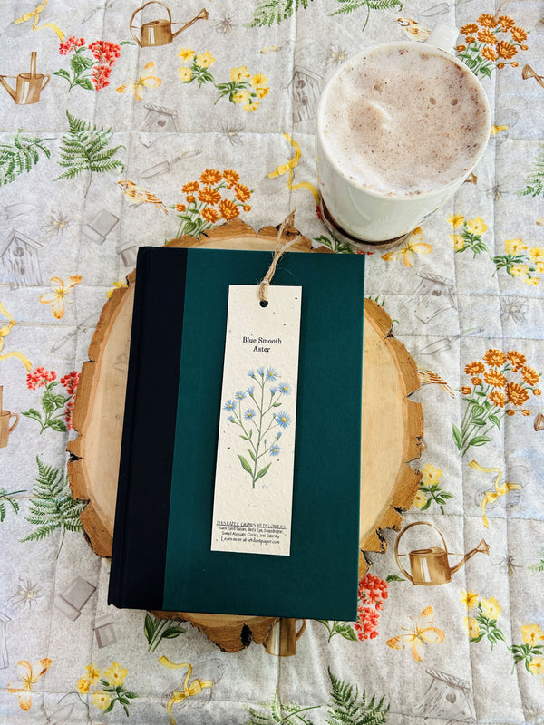 Blue Smooth Aster - Bookmark on Plantable or Recycled Paper