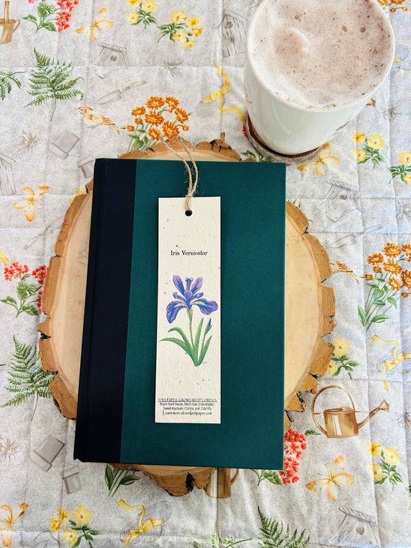 Iris Versicolor - Bookmark on Plantable or Recycled Paper