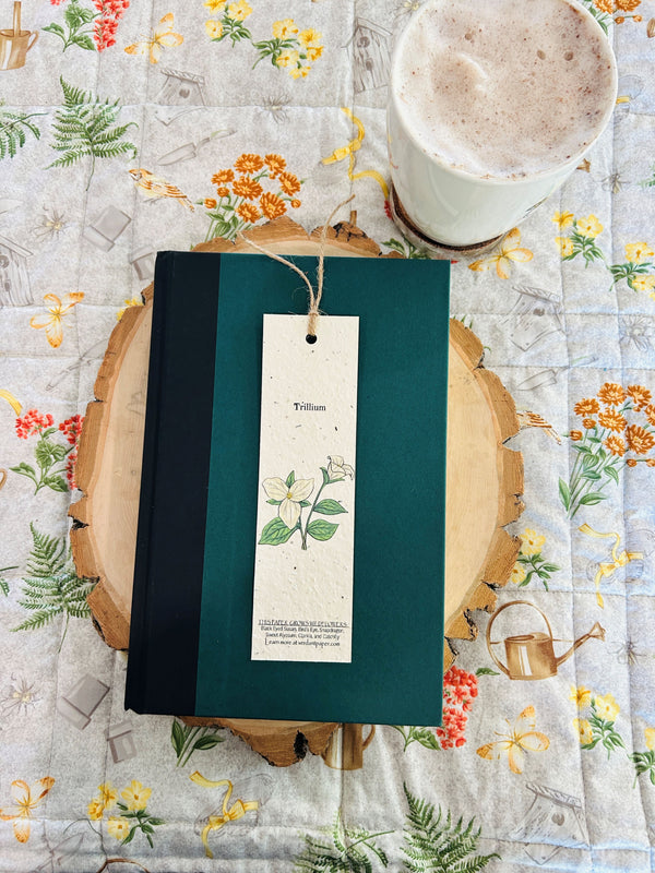 Trillium - Bookmark on Plantable or Recycled Paper