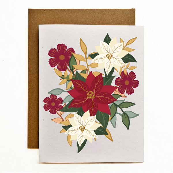Poinsettias Eco-Friendly Greeting Card
