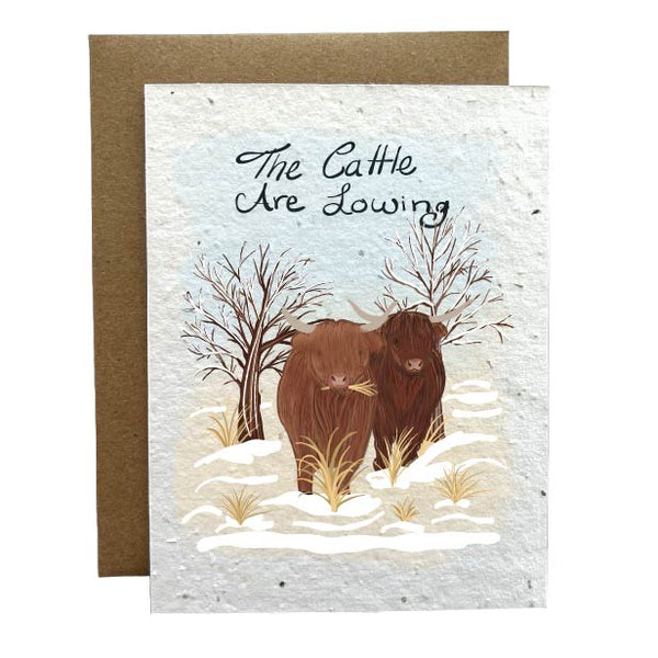 The Cattle Are Lowing Eco-Friendly Greeting Card