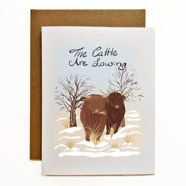The Cattle Are Lowing Eco-Friendly Greeting Card