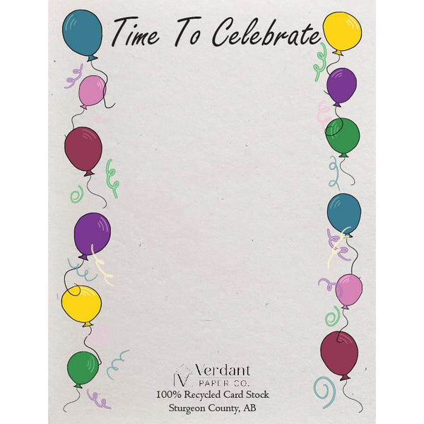 Time To Celebrate Large Eco-Friendly Bouquet Card