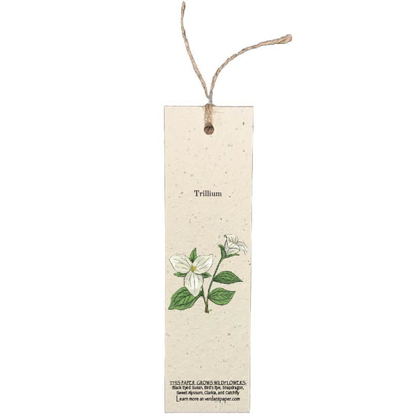 Trillium - Bookmark on Plantable or Recycled Paper
