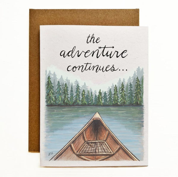 The Adventure Continues Verdant Recycled Paper Greeting Card