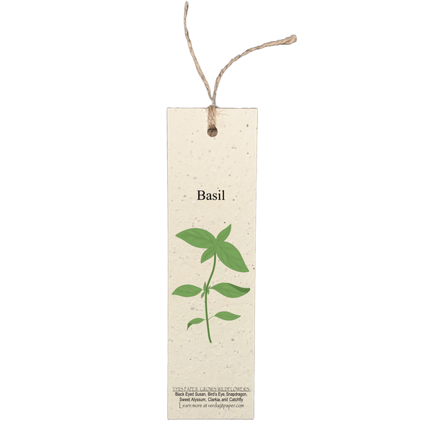 Basil - Bookmark on Plantable or Recycled Paper