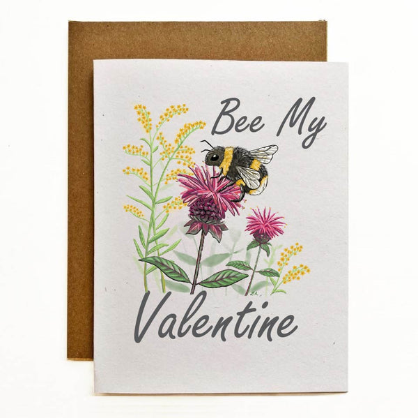 Bee My Valentine Eco-Friendly Greeting Card