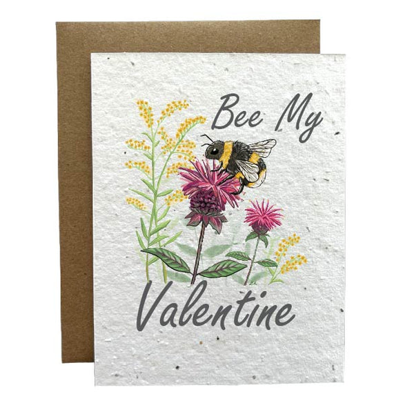 Bee My Valentine Eco-Friendly Greeting Card