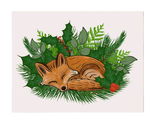 Cozy Fox Art Print
