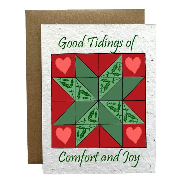 Good Tidings Of Comfort And Joy Eco-Friendly Greeting Card