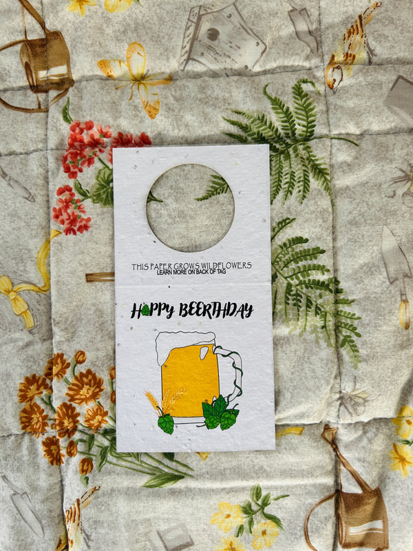 Hoppy Beerthday Bottle Tag