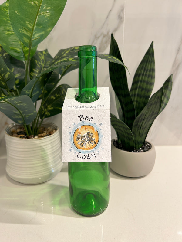 Bee Cozy Bottle Tag