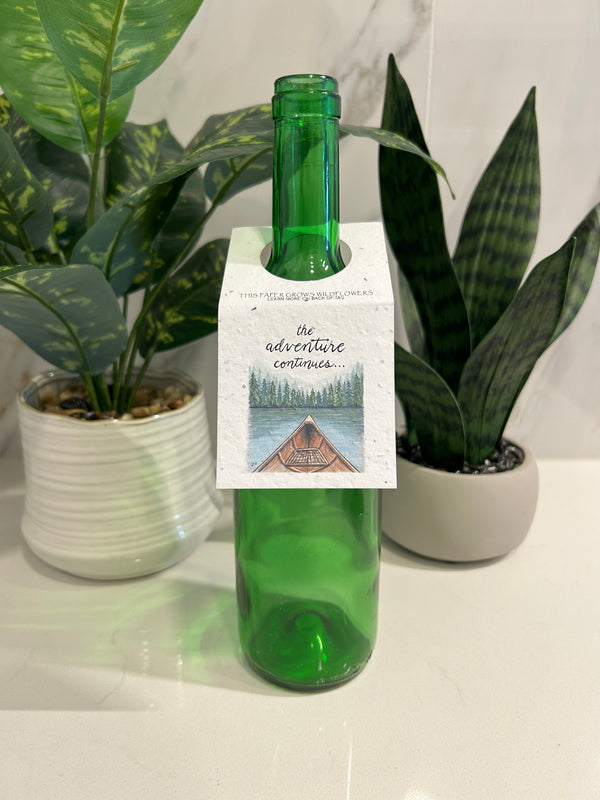 Adventure Continues Bottle Tag