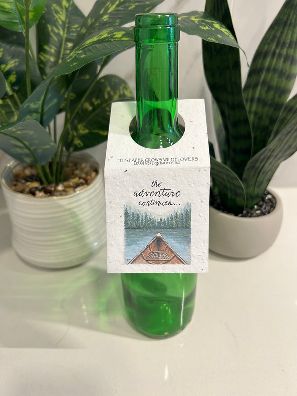 Adventure Continues Bottle Tag