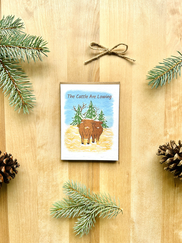 The Cattle Are Lowing Eco-Friendly Greeting Card