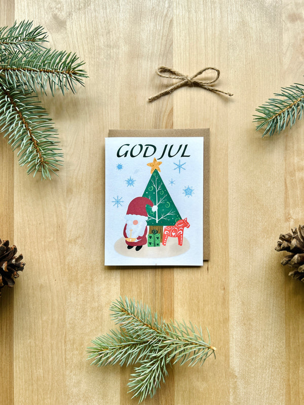 God Jul Eco-Friendly Greeting Card