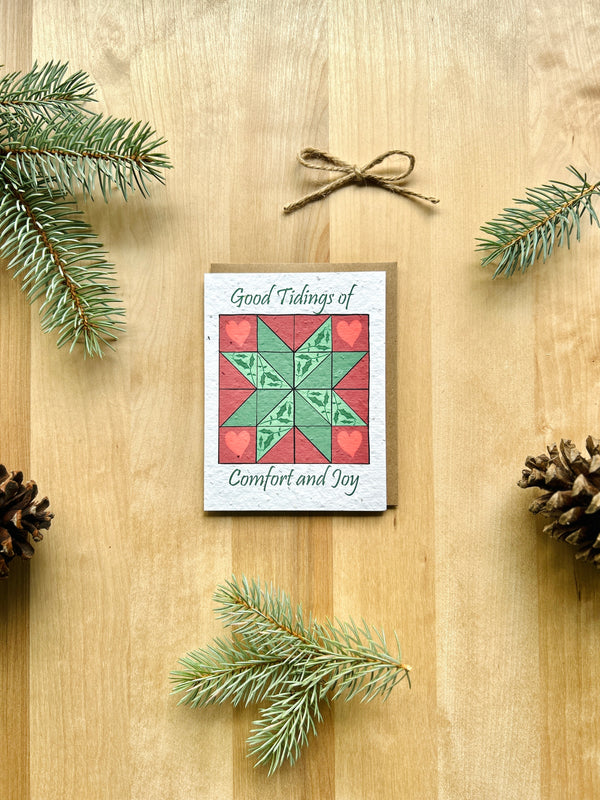 Good Tidings Of Comfort And Joy Eco-Friendly Greeting Card