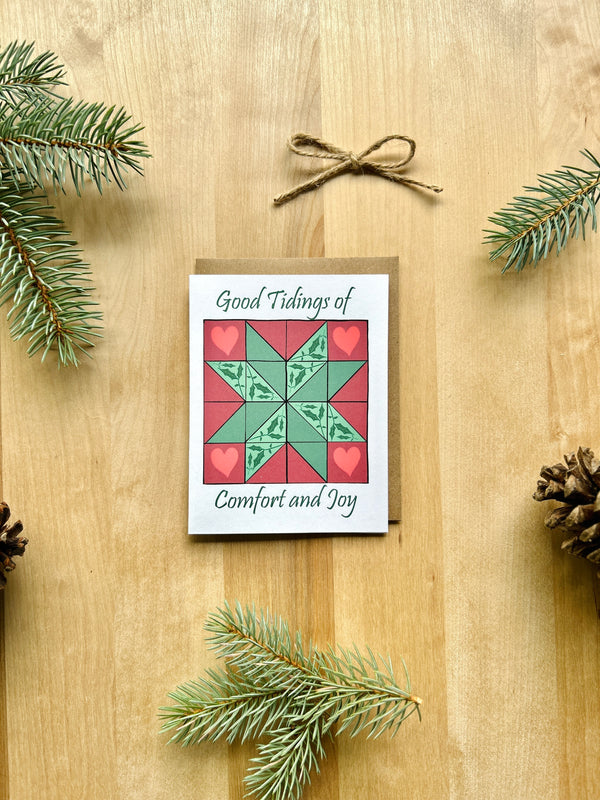 Good Tidings Of Comfort And Joy Eco-Friendly Greeting Card