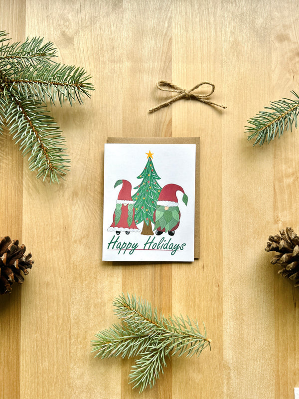 Happy Verdant Holidays Eco-Friendly Greeting Card