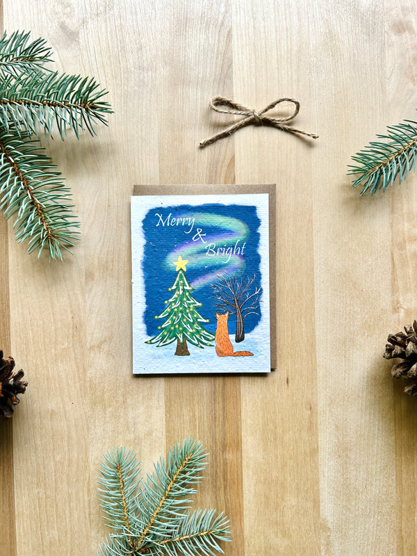 Merry and Bright Eco-Friendly Greeting Card