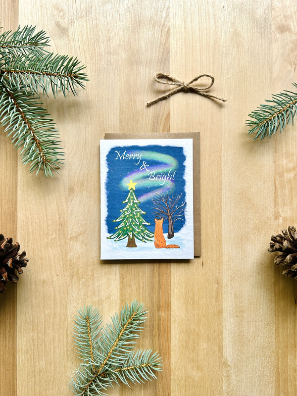 Merry and Bright Eco-Friendly Greeting Card
