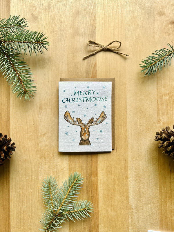Merry Christmoose Eco-Friendly Greeting Card