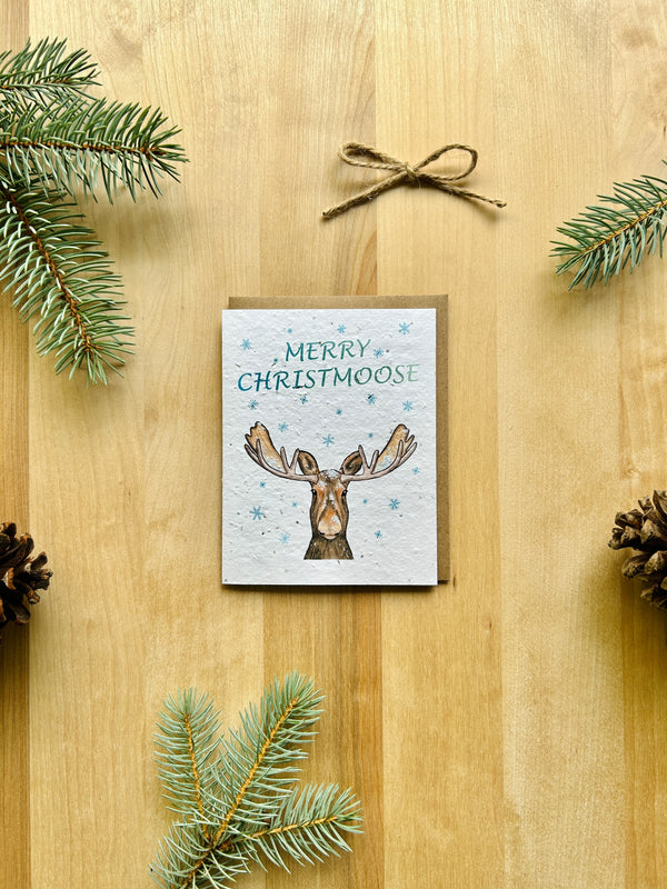 Merry Christmoose Eco-Friendly Greeting Card