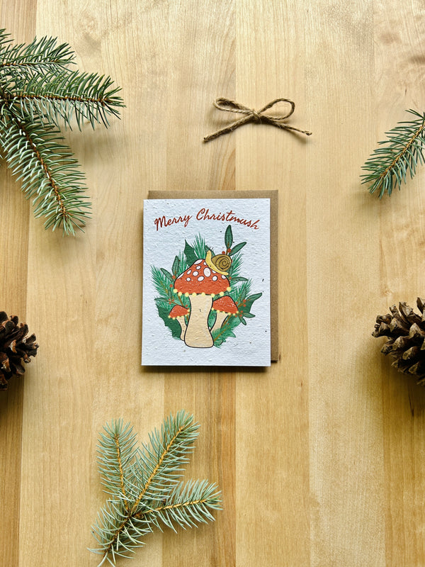 Merry Christmush Eco-Friendly Greeting Card