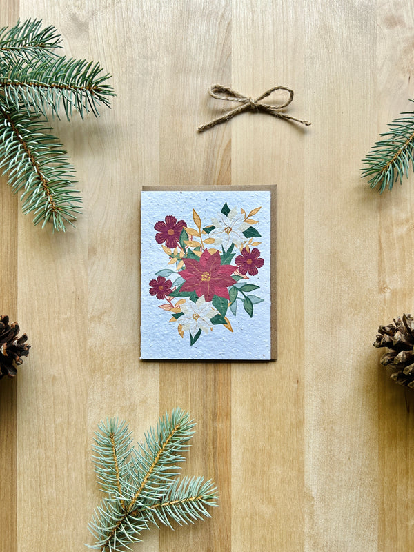 Poinsettias Eco-Friendly Greeting Card