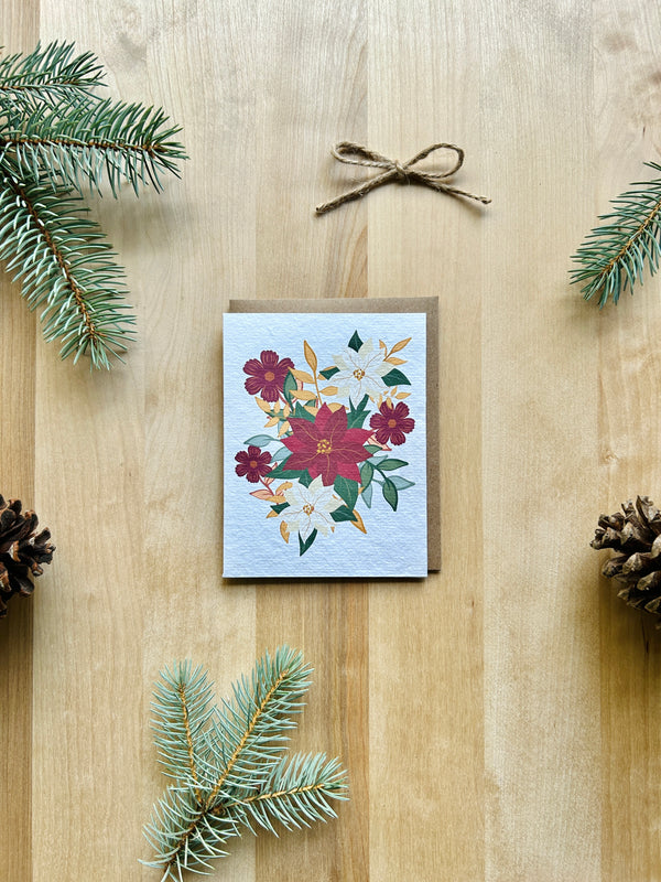 Poinsettias Eco-Friendly Greeting Card