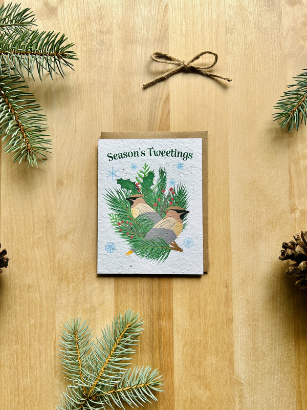 Season's Tweetings Eco-Friendly Greeting Card