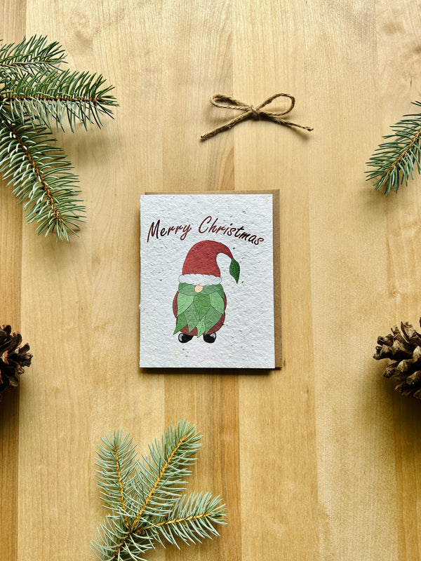 Verdant Santa Eco-Friendly Greeting Card