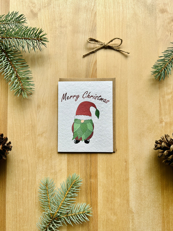 Verdant Santa Eco-Friendly Greeting Card