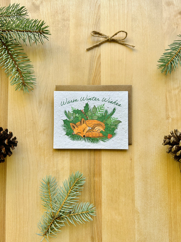 Warm Winter Wishes Eco-Friendly Greeting Card