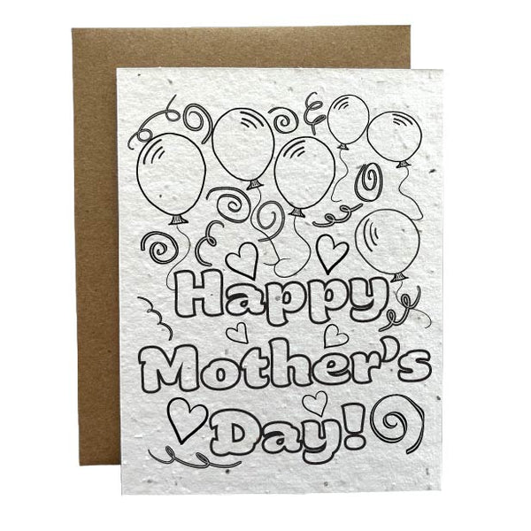 Colour Your Own Mother's Day Eco-Friendly Greeting Card