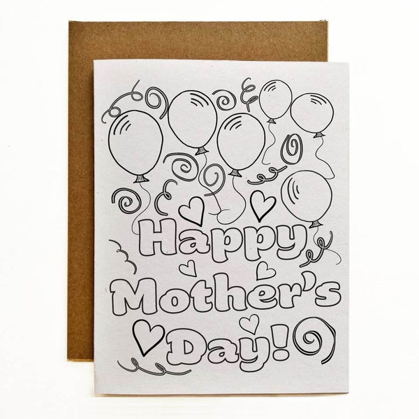 Colour Your Own Mother's Day Eco-Friendly Greeting Card