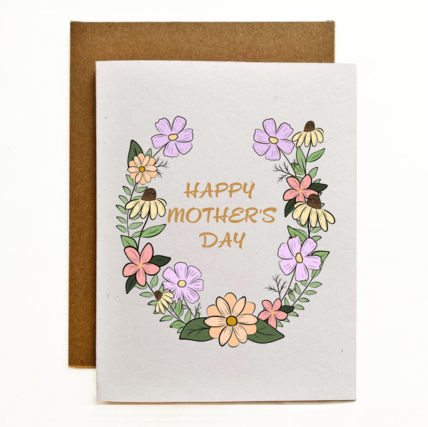 Mother's Day Wreath Eco-Friendly Greeting Card