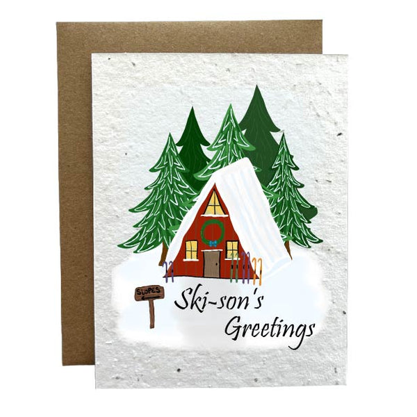 Ski-son's Greetings Eco-Friendly Greeting Card